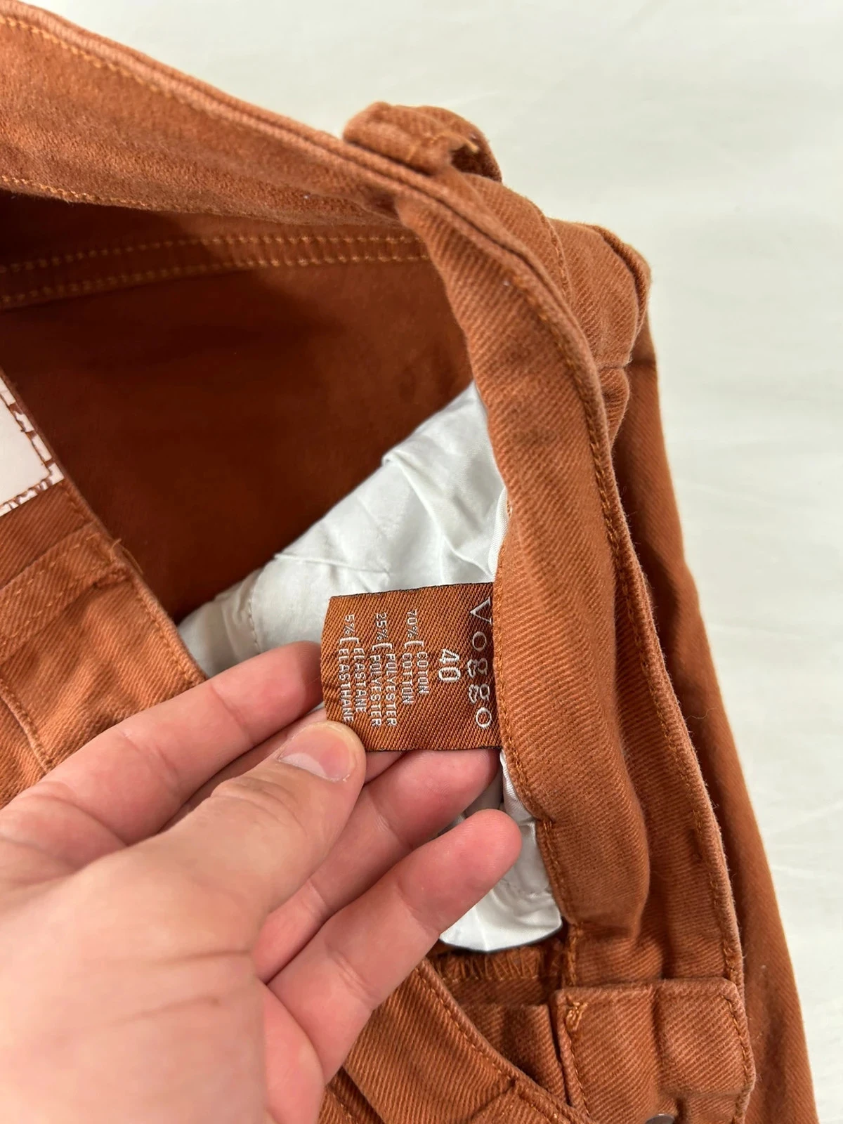 Brown orange high-waisted Voggo jeans – photo 9